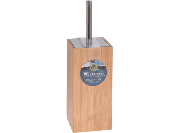 Toalettbørste bambus/stål 10x23cm 