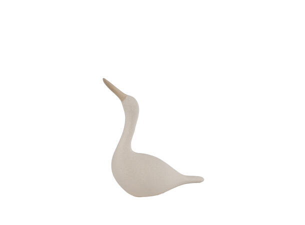 Trane fugl beige keramikk 13,5x5x13,5cm 