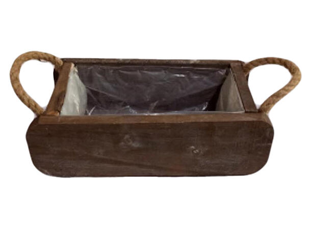 Trekasse brun 30x15,5x9,5cm Med plast 