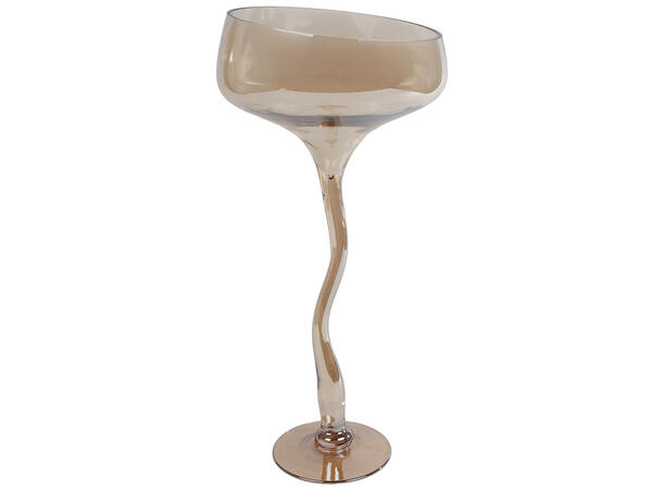 Vase lysestake høy av glass 23x23x50cm Forpakn. 3stk 