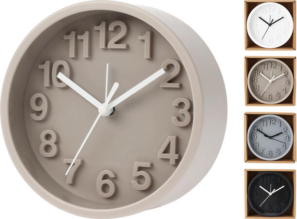 Vekkerklokke 13x5cm 3D-tall 4ass Batteri: 1xAA ikke inkl 