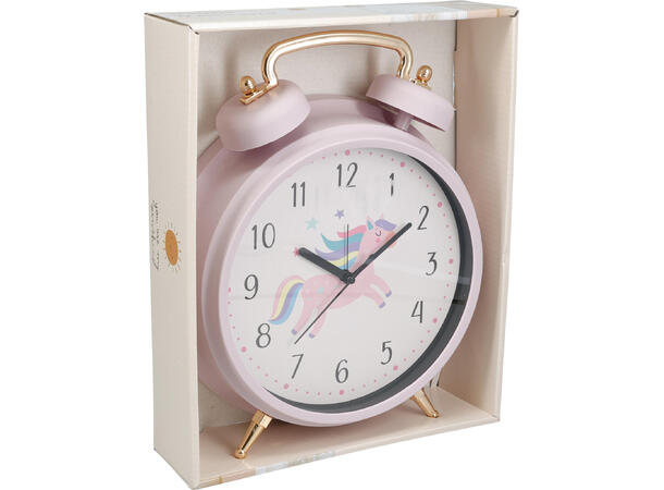 Vekkerklokke barn pastell 24x7x30cm 4asx Forpk 8stk 