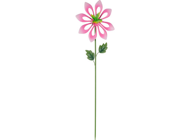 Vindmølle på pinne blomst 23,5x75cm 4ass Display med 24stk 