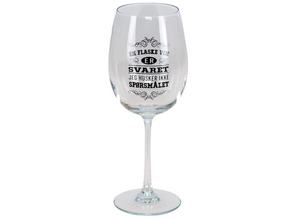 Vinglass En flaske vin...spørsmål h:23cm Volum: 480ml. Kommer i gaveeske 