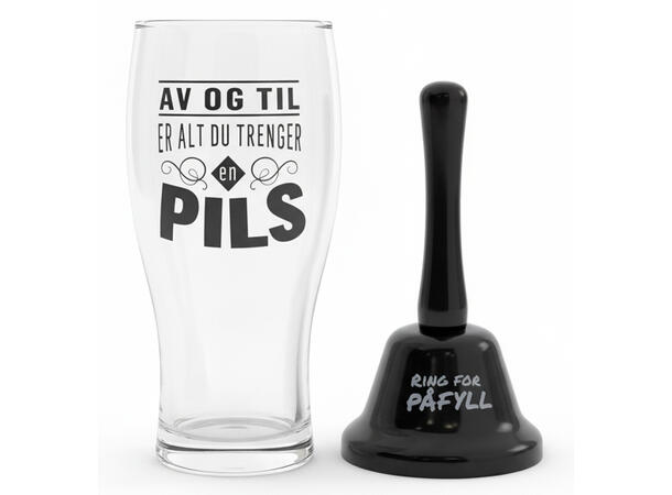 Ølglass m/bjelle Av og til... 0,5l 16cm Bjelle: Ring for påfyll 