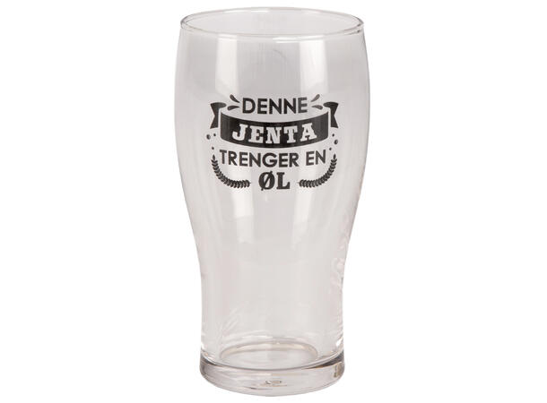 Ølglass m/bjelle Denne jenta 0,5l 16cm Bjelle: Ring for påfyll 