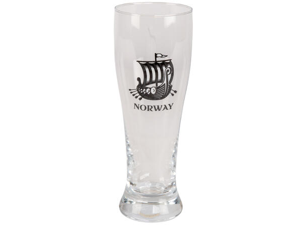 Ølglass m/coaster Vikingskip 0,5l 21cm 