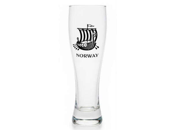 Ølglass m/coaster Vikingskip 0,5l 21cm 