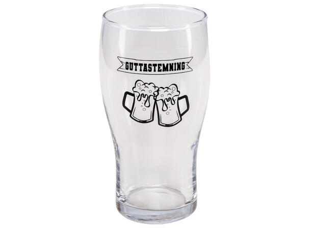 Ølglass m/åpner Guttastemning 0,5L 16cm Volum: 570ml. Tåler oppvaskmaskin. Fpk:6 