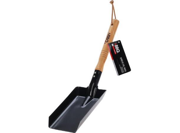 BBQ Askespade sort metall 10x38cm Med trehåndtak Vekt:170gram 