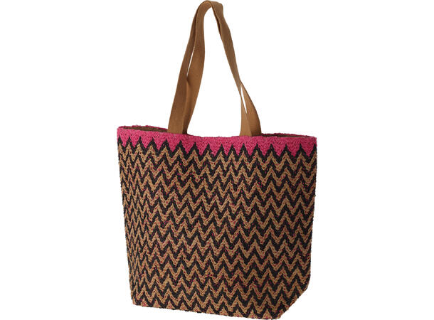 Bag Strandbag 48x38cm magnetlås 3ass Jutehåndtak:80cm 100% polyester 