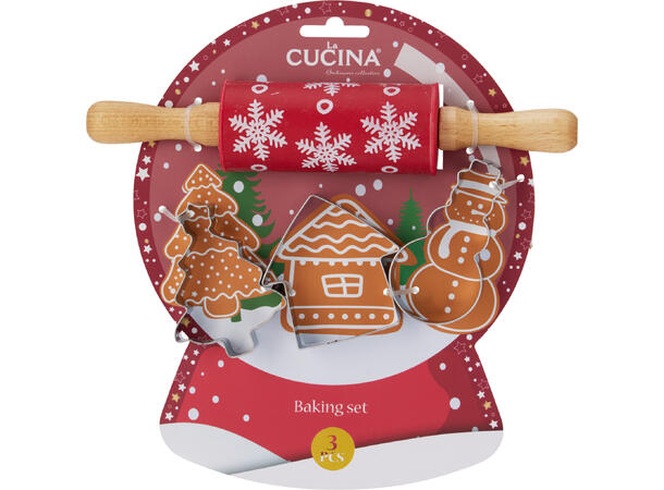 Bakesett julemotiv kjevle 3 former 3ass 