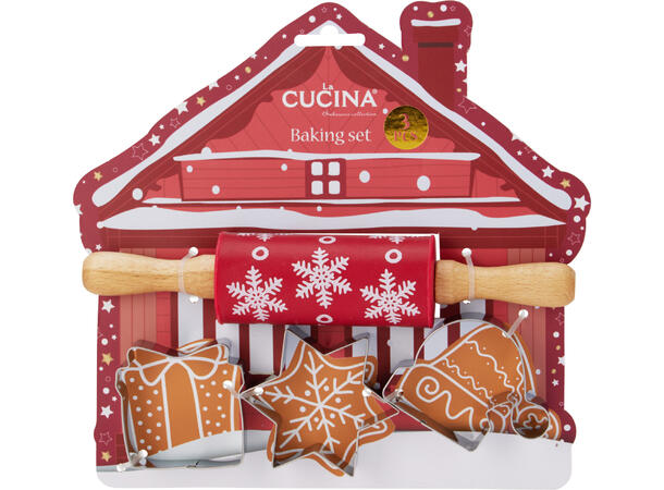 Bakesett julemotiv kjevle 3 former 3ass 