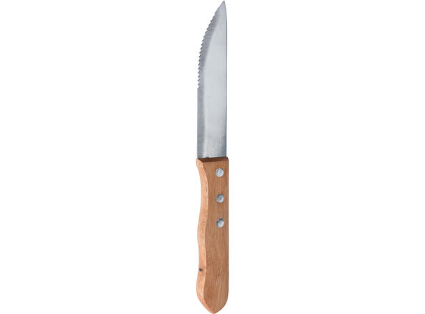 Biffkniv rustfritt stål 24cm s/4 Med trehåndtak 2CR14 stål 
