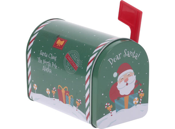 Boks metall postkasse 2ass rød/grønn s/2 13x7,5x9,5cm 16x10x11cm, Forpakn. 12sett 