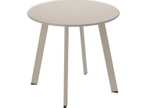 Bord hagebord 50x45cm matt beige Pulverlakkert sink 