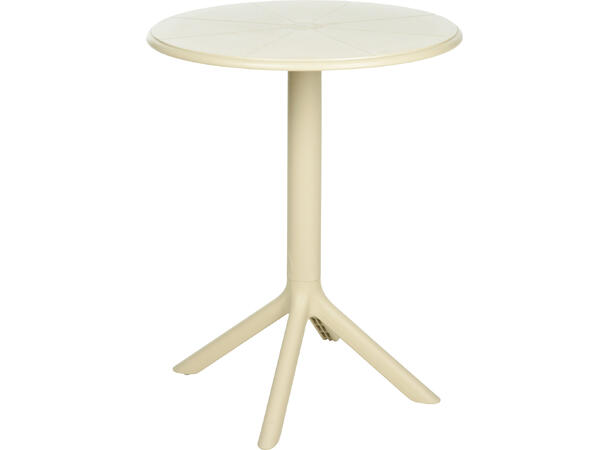 Bord hagebord rundt beige PP 60x75cm Vekt:4kg 