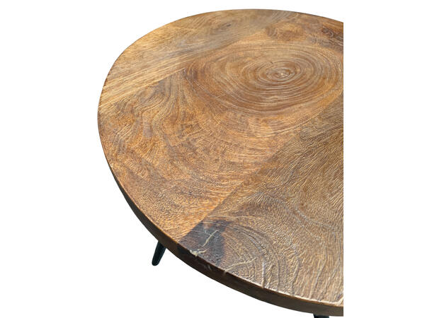 Bord tre metall natur/sort 75x75x40cm 