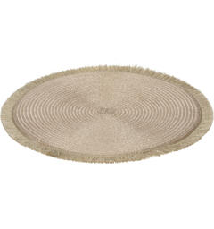 Bordbrikke vevd Champagne gull d:35cm