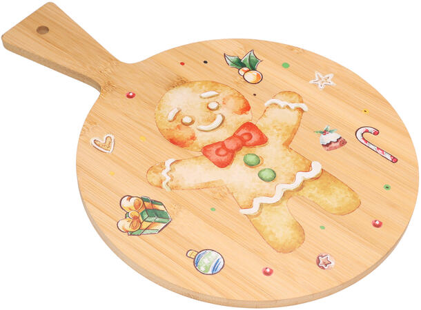 Brett julemotiv 25x35cm bambus 4ass Forpk 24stk Vekt 405gram 