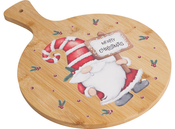 Brett julemotiv 25x35cm bambus 4ass Vekt:405gram 