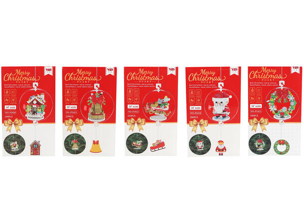 Byggesett Jul mini klosser kule 6ass Ferdig: 4x8,6cm Ca 240 deler Fra 14 år 