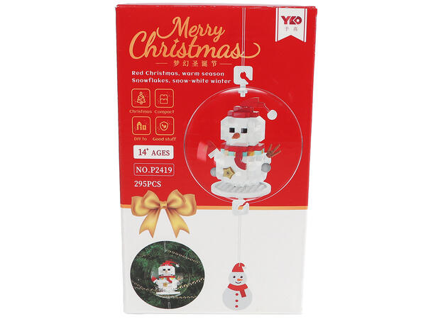 Byggesett Jul mini klosser kule 6ass Ferdig: 4x8,6cm Ca 240 deler Fra 14 år 