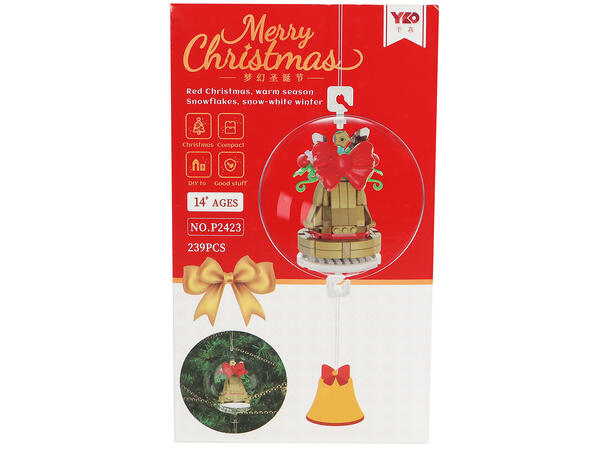 Byggesett Jul mini klosser kule 6ass Ferdig: 4x8,6cm Ca 240 deler Fra 14 år 