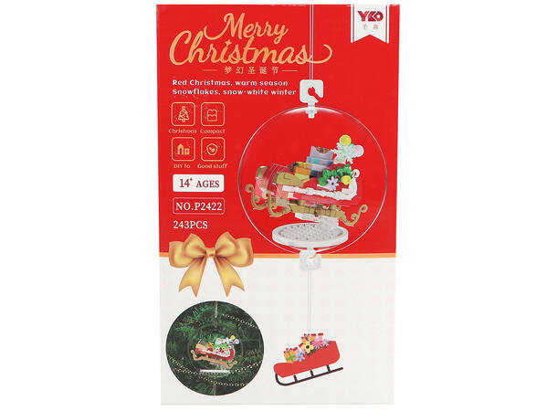 Byggesett Jul mini klosser kule 6ass Ferdig: 4x8,6cm Ca 240 deler Fra 14 år 