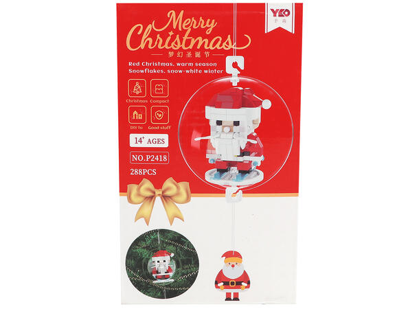 Byggesett Jul mini klosser kule 6ass Ferdig: 4x8,6cm Ca 240 deler Fra 14 år 