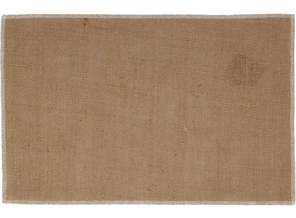 Dekkebrikke Jute fargekant 45x30cm 4ass Vekt:40gram 
