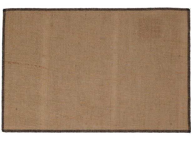 Dekkebrikke Jute fargekant 45x30cm 4ass Vekt:40gram 