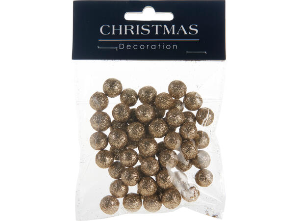 Dekor jul Bær Stjerne etc gull 4ass Display 36stk 