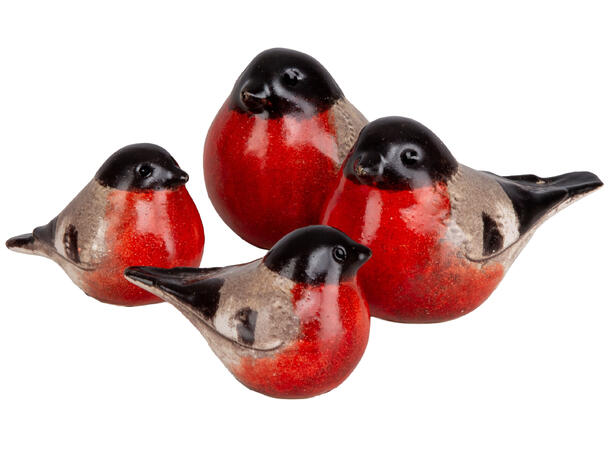 Dompapp keramikk rød/beige 9,5x7cm 2ass 