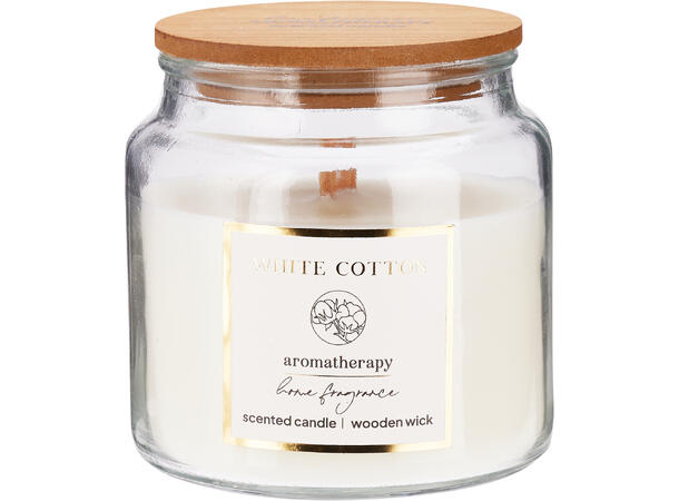 Duftlys glass treveke 10x10cm 6ass 