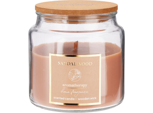 Duftlys glass treveke 10x10cm 6ass 