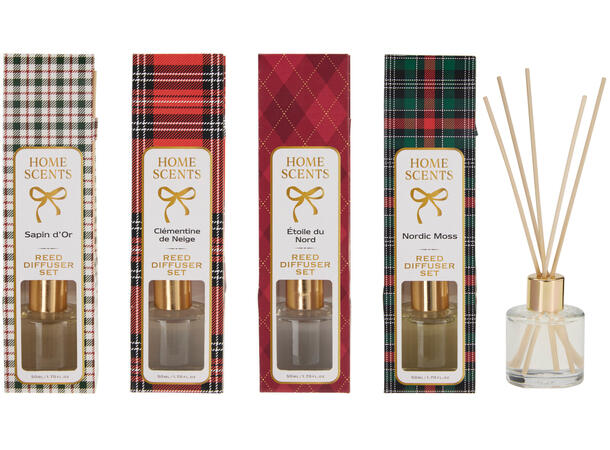 Duftolje glass rutet 5,5x21cm 50ml 4ass Display 24stk 