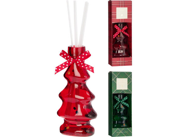 Duftolje juletre glass 16cm 100ml 2ass: Krydderbær og Furuskog 