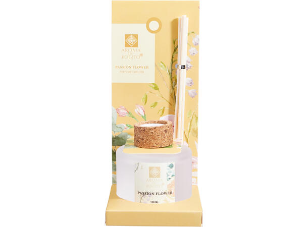 Duftolje m/pinner 150ml 21cm 6ass Forpk 12stk 150ml 6 dufter 