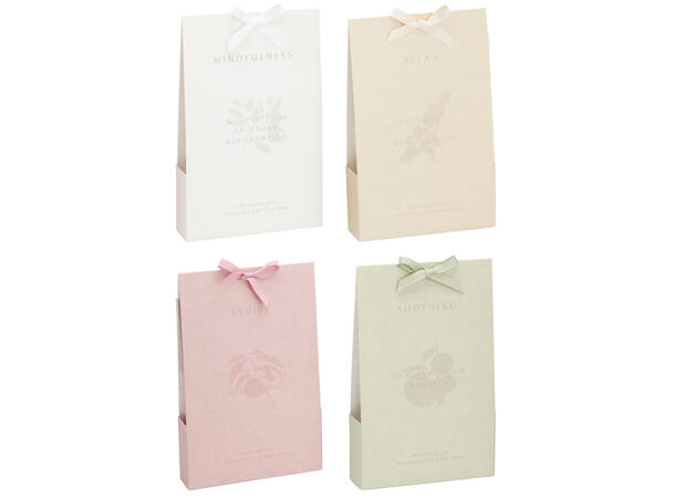 Duftpose 10x13cm 4ass dufter 4stk Rosa, grønn, brun, beige 