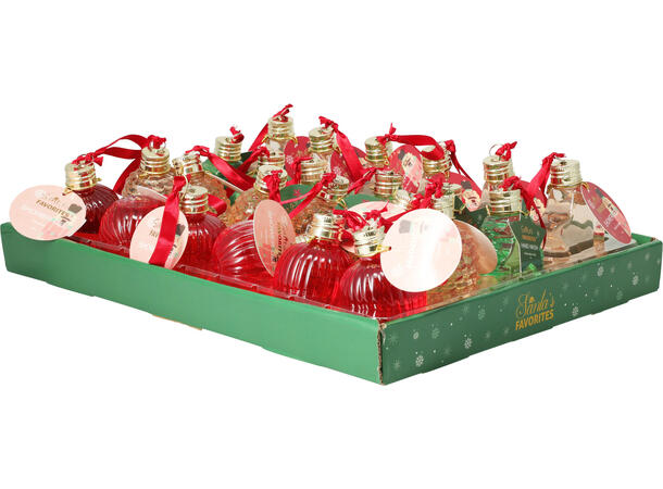 Dusjsåpe julekule-design 50ml 4ass Display 24stk 