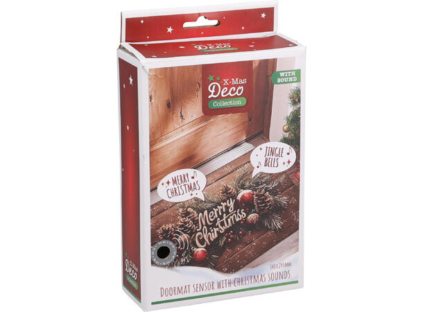 Dørmatte sensor jul pv material 34x24cm Batteri 2xAA Carbon batteri utskiftbare 