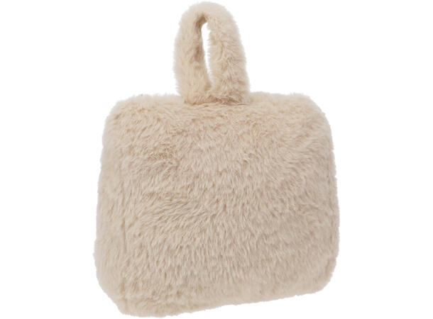 Dørstopper pelsstoff beige/brun 17x16cm Vekt: 1 Kg sand 
