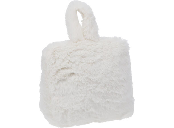 Dørstopper pelsstoff beige/brun 17x16cm Vekt: 1 Kg sand 