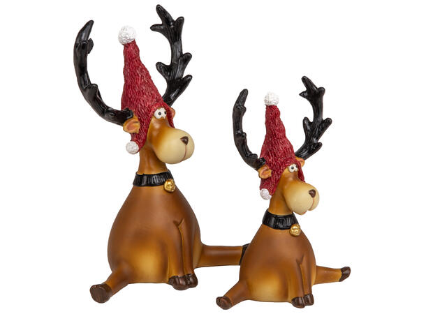 Elg sittende funny brun /skjerf 11,5cm 