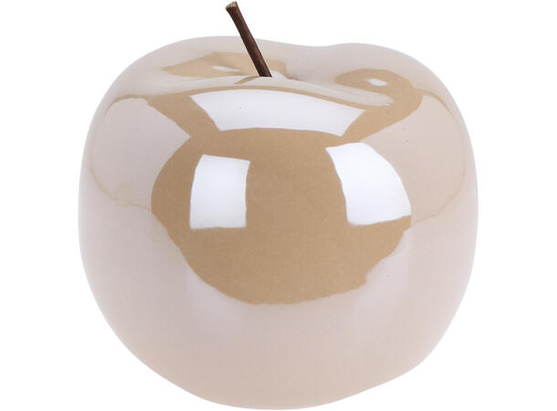 Eple keramikk hvit/beige 4,5x4cm 2ass Display med 24stk 