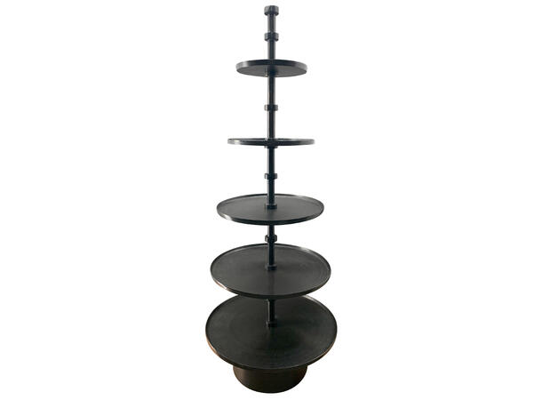 Etasjefat 5-etg sort metall 67x170cm 