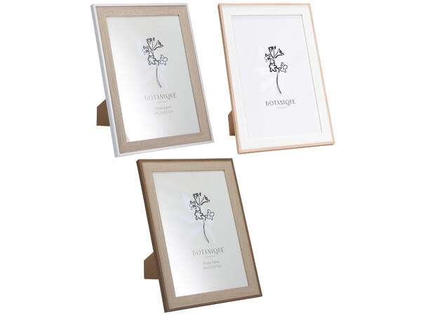 Fotoramme trelook A4 m/glass 3ass Forpk 12stk Ramme av PS 