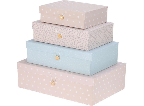 Gaveeske 4 ass størrelser h:7-11cm s/4 25x20xcm, 31x22,5cm,36x25xcm, 43x30cm 