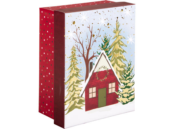 Gaveeske jul ass motiv s/5 24x16,5x7/14x11,5x6/12,5x10x5cm 